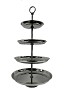 Etagere 4 laags nikkel 58 cm